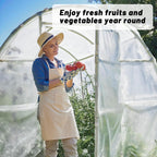 6 Mil Clear Greenhouse Plastic Sheeting,Transparent Plastic Film for Greenhouse, UV Resistant Polyethylene Film for Farm,Garden (8ftx12ft)