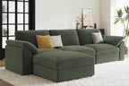 EASE MOOSE Green Sectional Modular Sofa, Oversized Deep Seat Cloud Couch