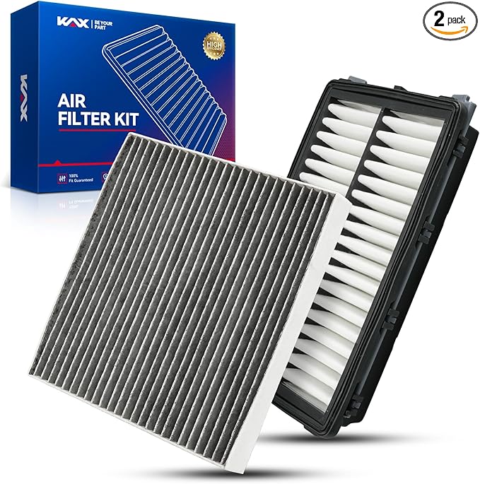 KAX Engine & Cabin Air Filter Kit for Hyundai Santa Fe 2021-2026, Tucson 2022-2026, Sonata 2020-2026, Santa Cruz 2022-2026, Kia Sorento 2021-2026, Sportage, K5, Replace# CF12820 CA12816