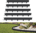 5 Pack Metal Landscape Edging, 42”L x 7”H Black Bendable Steel Lawn Garden Edging Border, No Dig Edging for Landscaping Yard Pathway (16.5 Ft Total)