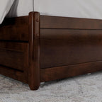 AFI, Felicity King Platform Bed with Panel Footboard & Storage Drawers, Walnut
