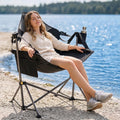 TIMBER RIDGE Hammock Camping Chair, Portable Oversized Swinging Camp Chairs | Heavy Duty Folding Hammock Chair with Adjustable Backrest, Foldable Chair for Camping, Beach and Patio, 300lbs Load, Black