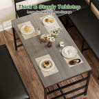 Concho Corner Dining Table Set with Soft Seat, Warm Grey | Breakfast Nook, L Shaped Dining Table Set for 4, Kitchen Booth Seating with Table for Small Space