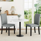 Giantex Upholstered Dining Chairs Set of 4, Mid-Century Modern Fabric Parson Chair w/Rubber Wood Legs, Thick Padded Seat, High Back, Armless Kitchen Side Chairs for Living Dining Room Restaurant