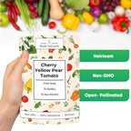Woods Creek Seeds: Yellow Pear Tomato Seeds for Planting - Heirloom Tomato Seeds for Planting Outdoors, Indoors, Patio or Home Plant Garden - Non-GMO Seed Pack of Indeterminate Pear-Shaped Tomatoes