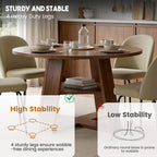 Miereirl Round Dining Table Set for 4, 43.31 Inch Round Kitchen Table and Chairs Set with Storage Shelf, Space Saving Dining Room Table Set, Modern Dining Set for Apartment, Kitchen, Dining Room