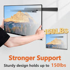Fulifix Drywall No Stud TV Wall Mount, Studless TV Wall Mount for 32-75 Inch TVs up to 150 lbs, Max VESA 600x400mm Easy Install No Drill Drywall TVs Bracket with Bubble Level, Include All Hardware