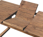 55-70.5" Extendable Dining Table Pine Expandable Dining Room Table for 4 6 8 People Large Rectangle Table Space Saving for Dining Room Living Room Home Office，Walnut