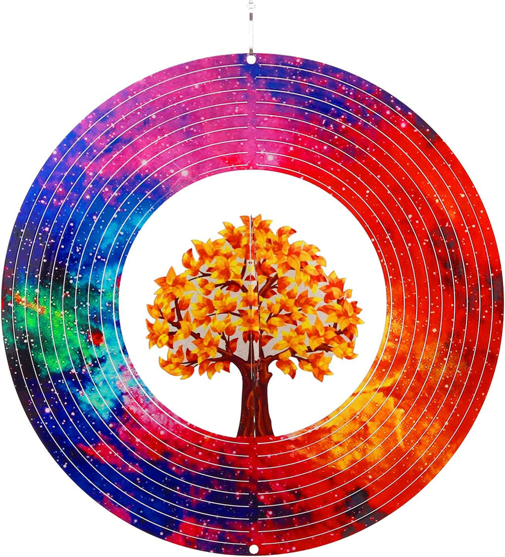 Spring Song Tree of Life 3D Kinetic Wind Spinner for Yard and Garden Stainless Steel Spinner Indoor and Outdoor Hanging Decor Crafts Ornaments Kinetic Art Spinner Hanging Wind Spinners Decor Gifts