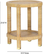 First of a Kind Side Table in Natural Brass