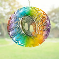 Skylar Tree of Life Wind Spinner, Stainless-Steel Garden Decor, 3D Wind Charm with Holographic Effect, Unique 12-Inch Sun Catcher, Foldable Ornament with 2 Support Hooks for Hanging