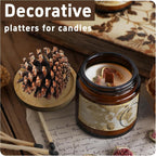 6Pcs 2.5” Bamboo Plant Saucer, Round Pot Tray for Indoor Planters, Succulent Holder Drainage Tray, Versatile Coaster Set for Home Office Decor