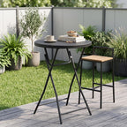 2 Pack Cocktail Table, 32 Inch Folding Table, High Top Round Tables, Black | No Assembly,Bistro Tall Folding Table for Commercial Furniture, Wedding, Banquet, Party, Indoor Outdoor Use