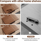 Solid Wood C Shaped End Table for Couch,Walnut C Table with Wheels,Rolling Side Table with Storage,Couch Desk with Adjustable Desktop,Rolling Tv Tray with Folding Shelf,Modern Couch Table