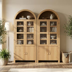 71" Tall Arched Kitchen Pantry, Modern Farmhouse Kitchens Storage Cabinets, Versatile Cupboard for Kitchen, Dining Room, Wood, 1 Pc