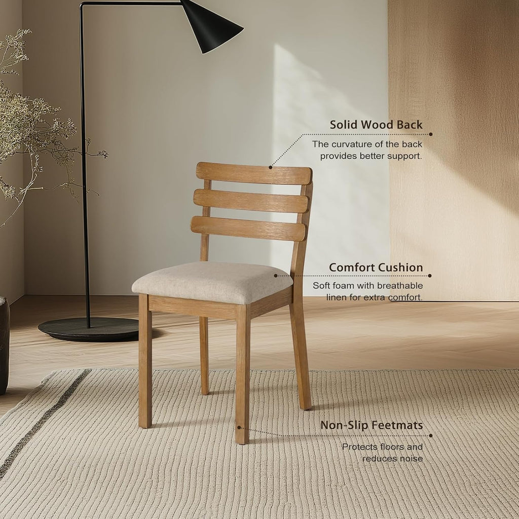 SIMTONAL Farmhouse Dining Chairs, 2 Pcs