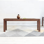 KEIKI Dinning Bench, 47.2" L Wood Dining Bench Indoor, Farmhouse Kitchen Table Bench for Kitchen, Living Room, Entryway, Walnut