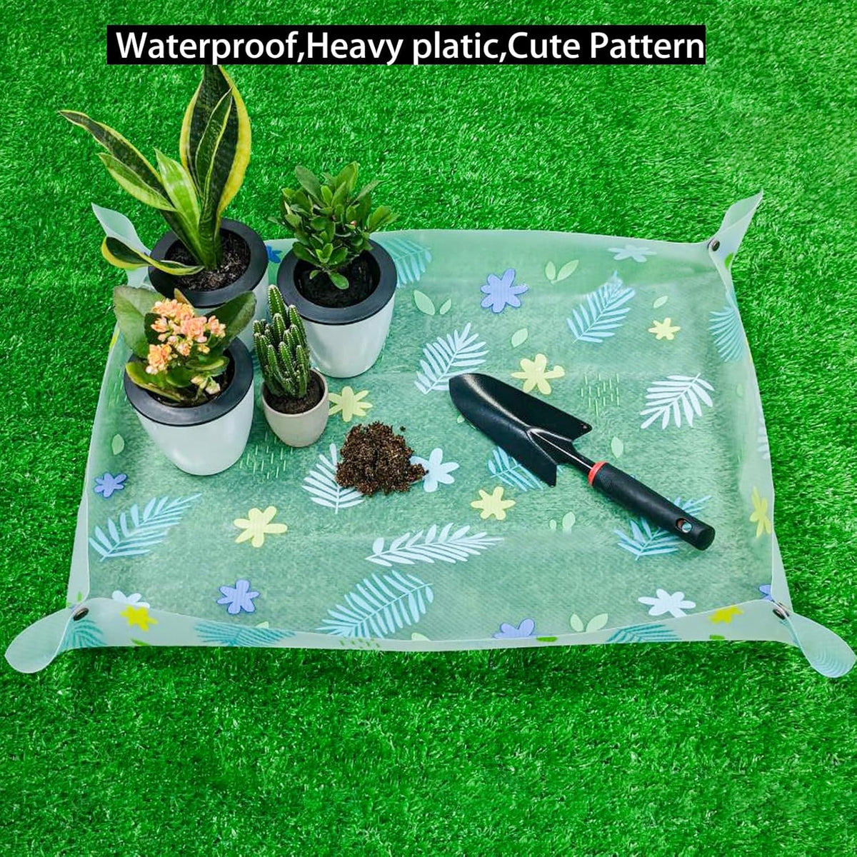 Herda 32.4" Repotting/Potting Soil Mat for Indoor Plants,Thicker Potting Tray for House Plants, Succulents,Cactus, Pots, Soil,Bonsai Tool,Gardening Accessories Plant Lovers Gifts (32.4"x 23.3")