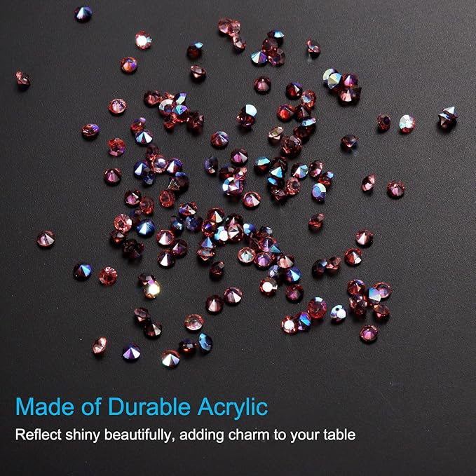 PATIKIL 14000Pcs Wedding Table Scatter Confetti Crystals 3mm Acrylic Diamonds Vase Fillers Gems for Table Centerpiece Decorations Bridal Shower Party, Dark Brown AB
