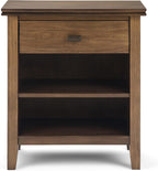 SIMPLIHOME Artisan Solid Wood 24 inch Wide Transitional-Style Bedside Nightstand Tables in Rustic Natural Aged Brown for the Living Room and Bedroom (Set of 2)