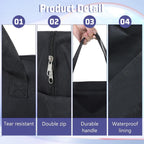 EupHHonycs 6 Foot Folding Table Storage Bag Portable Waterproof Heavy Duty Large Carrying Bag for Folding Picnic/Camp Tables Transport Organizer, 31" D X 37" W X 4.5" H, Black