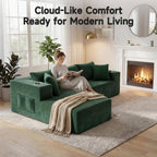 Bashaw 108" Cloud Sectional Couches Sofa with Chaise, Modular L-Shape Couch Deep Seat Memory Foam Compressed Sofa for Living Room