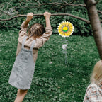 18" Wind Spinner Outdoor Hanging Metal Figurine Spinner for Garden Décor Ornaments,Lawn Yard Patio,Sunflower