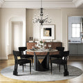 Black and Gold Dining Chairs Set of 4, Mid Century Upholstered Dining Room Chairs with Curved Backrest and Stainless Steel Legs, Luxury Modern Boucle Dining Chairs for Kitchen, Living Room
