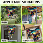 Basset Hound Dog Ears Wind Spinner, Basset Hound Wind Spinner Hanging for Yard and Garden