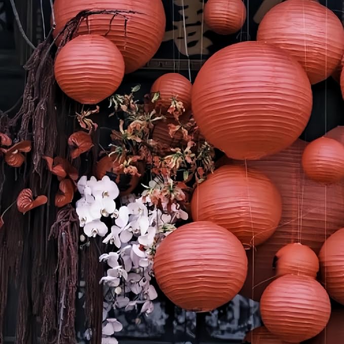 Red Paper Lanterns 10pcs Party Hanging Decorations for Xmas Hanging Decorations Ball Lanterns Lamps Parties Wedding Birthday