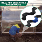 40 Pcs 6.6 ft PVC Coated Greenhouse Swing Spring Wire Greenhouse Spring Lock Wire for Fix Attachment Plastic Poly Film and Shade Cloth