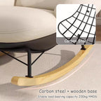 Recliner Rocking Chair, Upholstered Armchairs, Modern Wide Accent Chair, for Living Room, Bedroom, Balcony