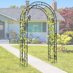 Trellume Garden Abor - 88"(H)*51"(L), Sturdy Metal Garden Arch with Rust-Resistant Finish, Trellis for Climbing Plants Outdoor, Ideal as Wedding Arches for Ceremony（20MM Pipe）