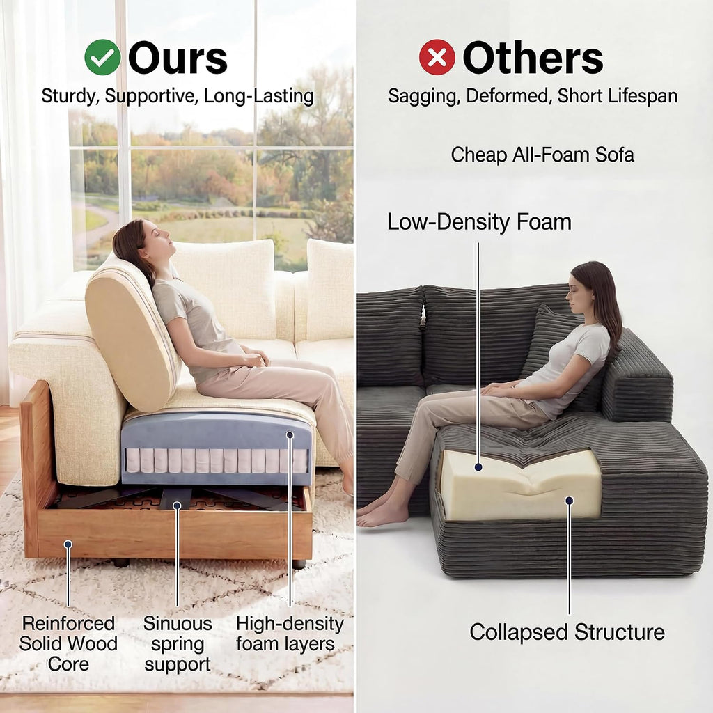Welzona 75" Loveseat, Chenille Love Seat Sofa, Small Couch for Small Space | Minimalist Comfy Love Seat, Small Couches for Small Spaces, 2 Seater Modern Loveseat, 22" Deep Seat for Apartment, Beige Sofa