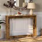 YATINEY Narrow Console Table, 39.4'' Small Farmhouse Entryway Table, Wooden Console Table Entryway, Slim Farmhouse Couch Table Behind Sofa for Living Room, Hallway, Foyer, Rustic Brown CT36RB