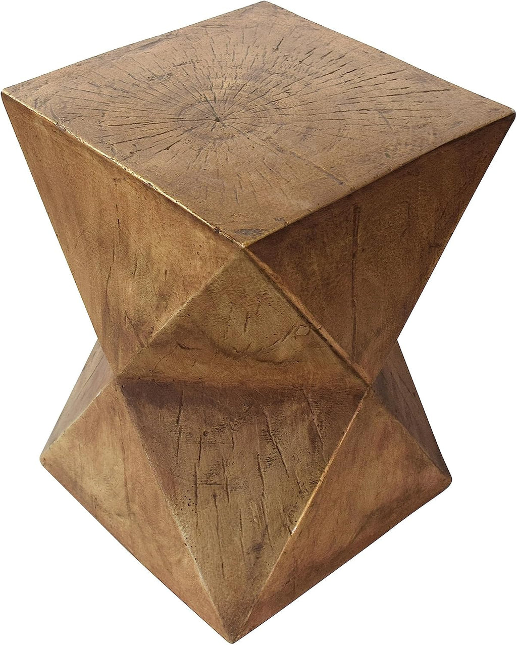 Geometric Side Table: Abstract Hourglass Design Lightweight Concrete Structure - Modern Accent Table for Art Collectors Display Spaces & Gallery Settings