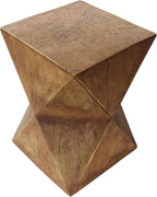 Geometric Side Table: Abstract Hourglass Design Lightweight Concrete Structure - Modern Accent Table for Art Collectors Display Spaces & Gallery Settings