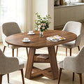 43.3"-59" Extendable Round Oval Dining Table for 4-8 with Storage Shelf | Modern Kitchen Oval Dining Table with Removable Leaves,Space Saving Extendable Table Wood Base for Kitchen Living Room Walnut