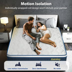 Twin Size Mattress 12 Inch, Twin Mattress in a Box, Hybrid Gel Memory Foam Medium Firm Feel Individual Pocket Springs Matress, Breathable Fabric, Strong Edge Support, Fiberglass Free