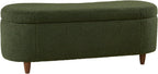 Bailey Boucle-Style Curved Storage Accent Bench