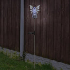 Exhart Garden Solar Lights, Decorative Angel Garden Stake, 13 LEDs, Cute Yard and Pathway Decor, White, 7 x 40 Inch