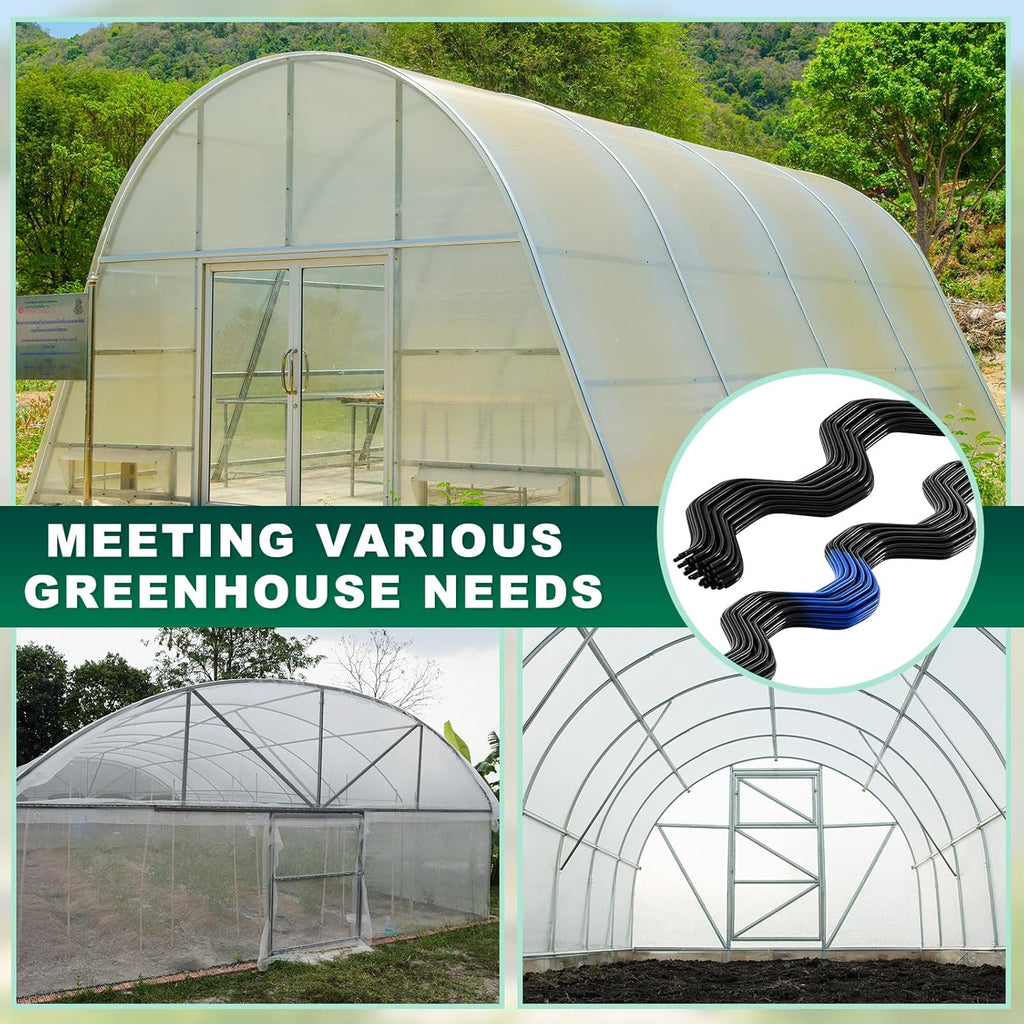 40 Pcs 6.6 ft PVC Coated Greenhouse Swing Spring Wire Greenhouse Spring Lock Wire for Fix Attachment Plastic Poly Film and Shade Cloth