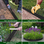6PCS 6 Inch Metal Landscape Edging,Metal Garden Edging with 6 Clips,40 Inch Steel Landscape Edging for Garden Fence, Paver Edging, Lawn and Yard (20 Feet Total Length)
