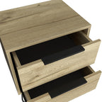 Nightstand,Two Drawers, Hairpin Legs,for Small Spaces