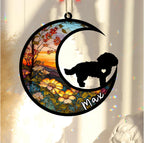 Personalized Dog Memorial, Custom Name Maltese Dog Christmas Ornament with Name, Custom Breeds, Pet Loss Light Catcher, Gifts for Lovers Loss of Pet Sympathy on Mothers Day Christmas