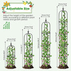 Tower Obelisk Garden Trellis for Climbing Plant，73.6inch Rustproof Metal Potted Plant Climbing Support for Indoor Outdoor Flowers Vegetable Fruits Vines Support （1pcs）