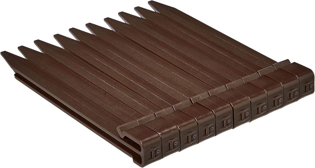 Amazon Basics Landscape Edging Coil, pack of 10 Stakes, 5 inch x 40FT, Brown