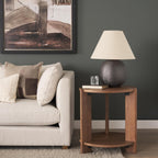 Mercana Hisako Mid Brown Open Round Accent Table