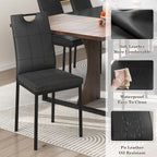 chartustriable 7PCS Dining Table Set with 6 Chairs for 4 5 6 People, 71" Large Wooden Kitchen Table Sets with 6 Upholstered Chairs,6-Person Kitchen Table & Chairs Set for Dining Room Kitchen(Brown)