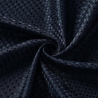 3 in 1 Extra Long Navy Blue Shower Curtain Set-72 W x 84 H, Modern Waffle and PEVA Liner Set with 12 Stainless Steel Hooks, Waterproof Fabric for Bathroom